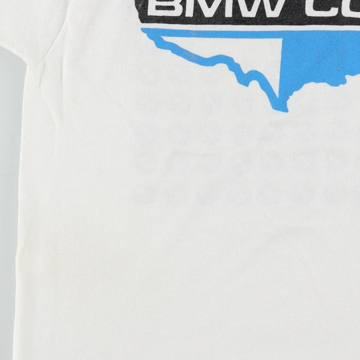 90'S Tee Jays SOF TEE BMW Advertising T-shirt Made in USA Men's L equivalent Vintage cotton white type Vintage Second Hand