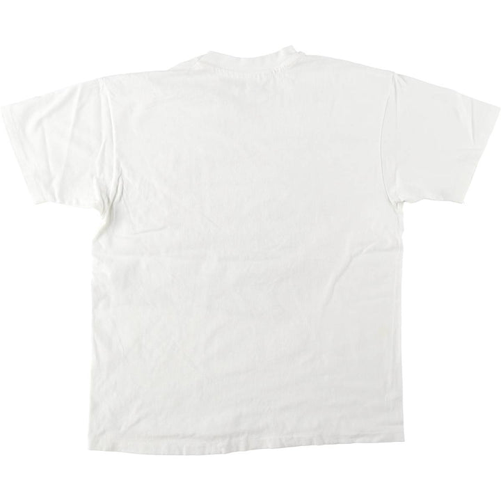 80'S Hanes BEEFY-T DINER IN THE FOREST advertising T-shirt, Made in USA, Men's size L equivalent, Vintage cotton white type Vintage Second Hand