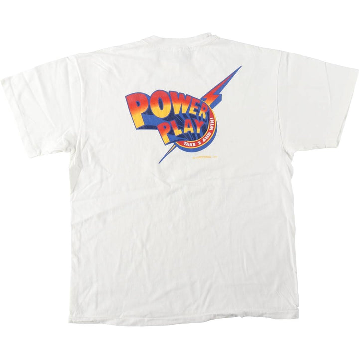 90'S Hanes BEEFY-T MCI Advertising T-Shirt, Made in USA, Men's Size L (approx.), Vintage cotton white type Vintage Second Hand