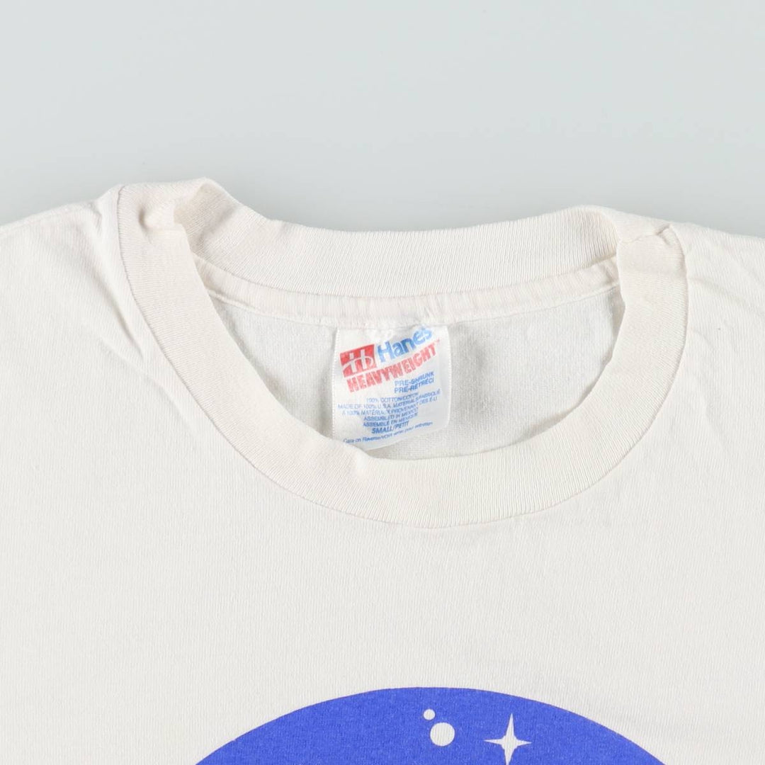 90'S Hanes NASA Advertising T-Shirt, Made in USA, Men's Size S (approx.), Vintage cotton white type Vintage Second Hand