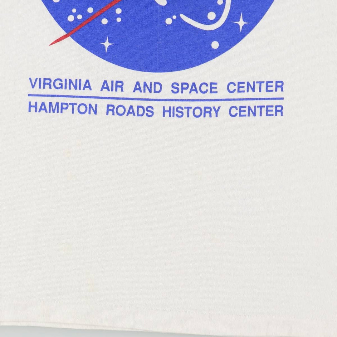 90'S Hanes NASA Advertising T-Shirt, Made in USA, Men's Size S (approx.), Vintage cotton white type Vintage Second Hand