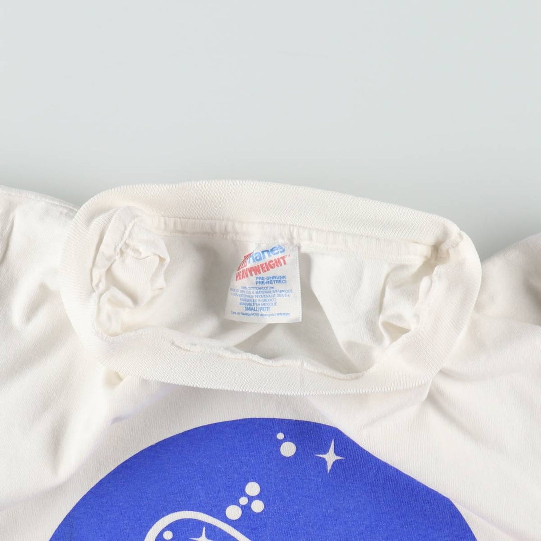 90'S Hanes NASA Advertising T-Shirt, Made in USA, Men's Size S (approx.), Vintage cotton white type Vintage Second Hand