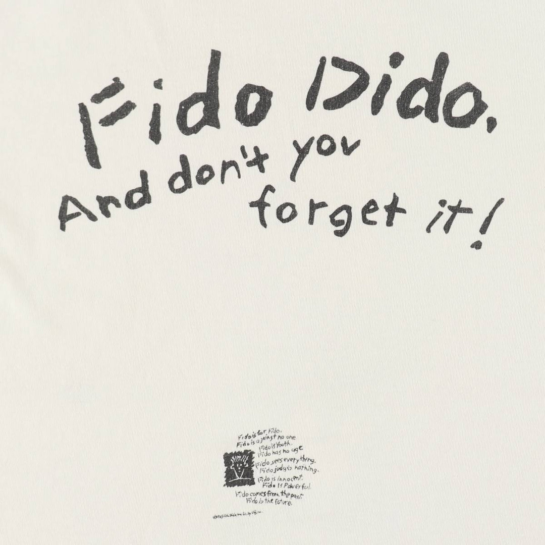 ~90'S Kaila Rosenhek 7UP Fido Dido Advertising T-Shirt, Made in Canada, Men's Size M (approx.), Vintage cotton white type Vintage Second Hand