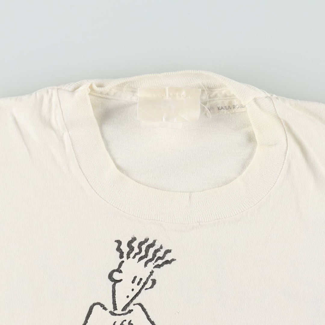 ~90'S Kaila Rosenhek 7UP Fido Dido Advertising T-Shirt, Made in Canada, Men's Size M (approx.), Vintage cotton white type Vintage Second Hand