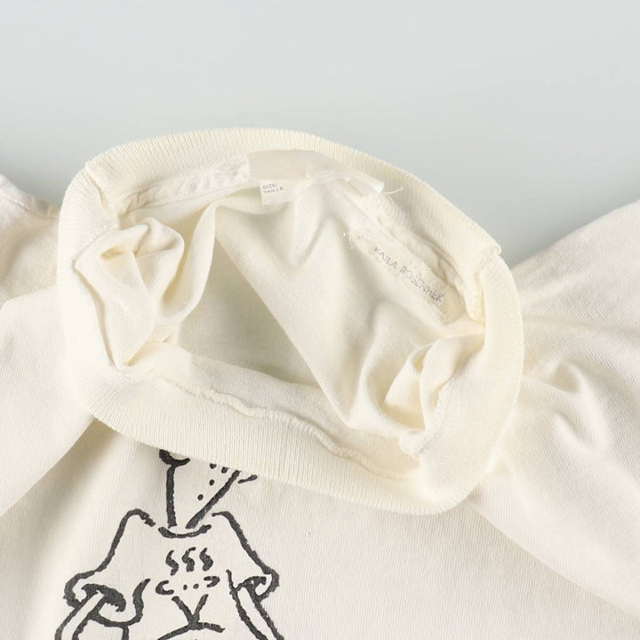 ~90'S Kaila Rosenhek 7UP Fido Dido Advertising T-Shirt, Made in Canada, Men's Size M (approx.), Vintage cotton white type Vintage Second Hand