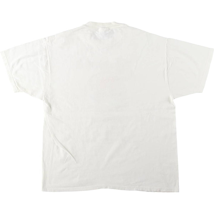 Hanes BEEFY-T Advertising T-Shirt, Made in USA, Men's Size XL (approx.) cotton white type Vintage Second Hand