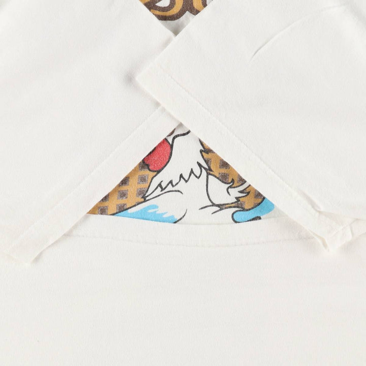 Hanes BEEFY-T Advertising T-Shirt, Made in USA, Men's Size XL (approx.) cotton white type Vintage Second Hand