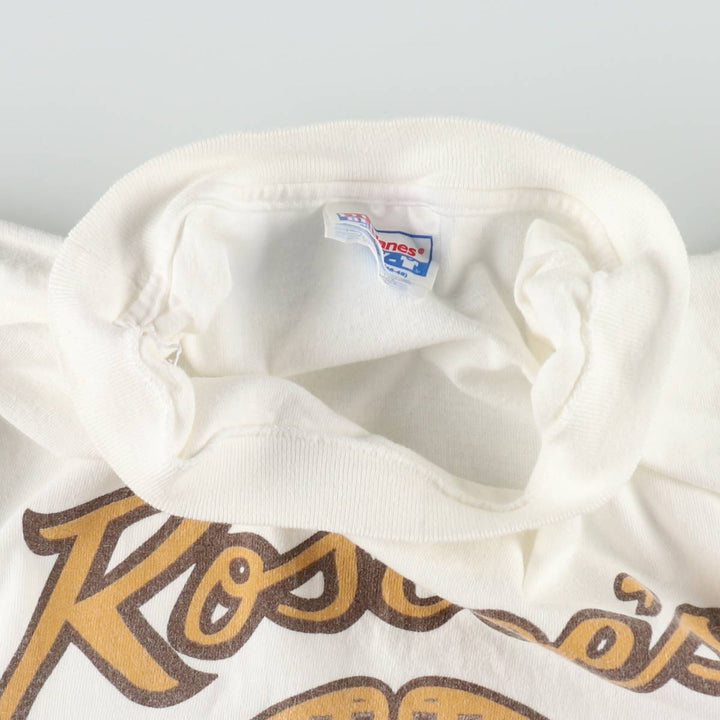 Hanes BEEFY-T Advertising T-Shirt, Made in USA, Men's Size XL (approx.) cotton white type Vintage Second Hand