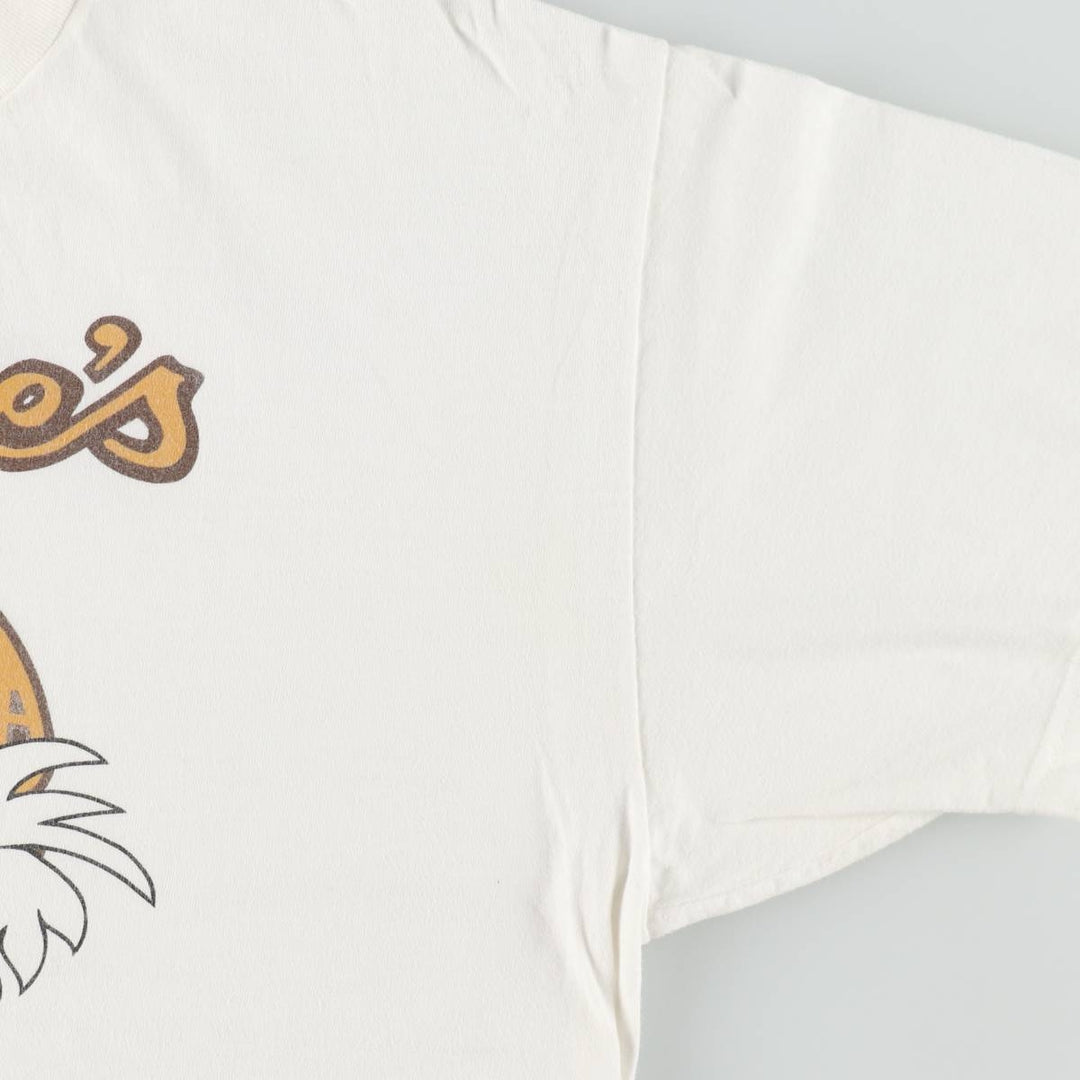 Hanes BEEFY-T Advertising T-Shirt, Made in USA, Men's Size XL (approx.) cotton white type Vintage Second Hand