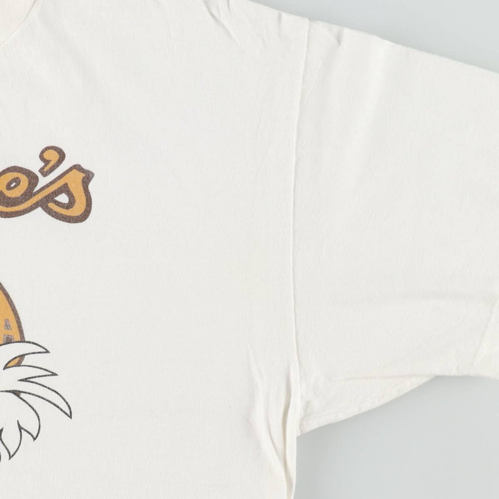 Hanes BEEFY-T Advertising T-Shirt, Made in USA, Men's Size XL (approx.) cotton white type Vintage Second Hand