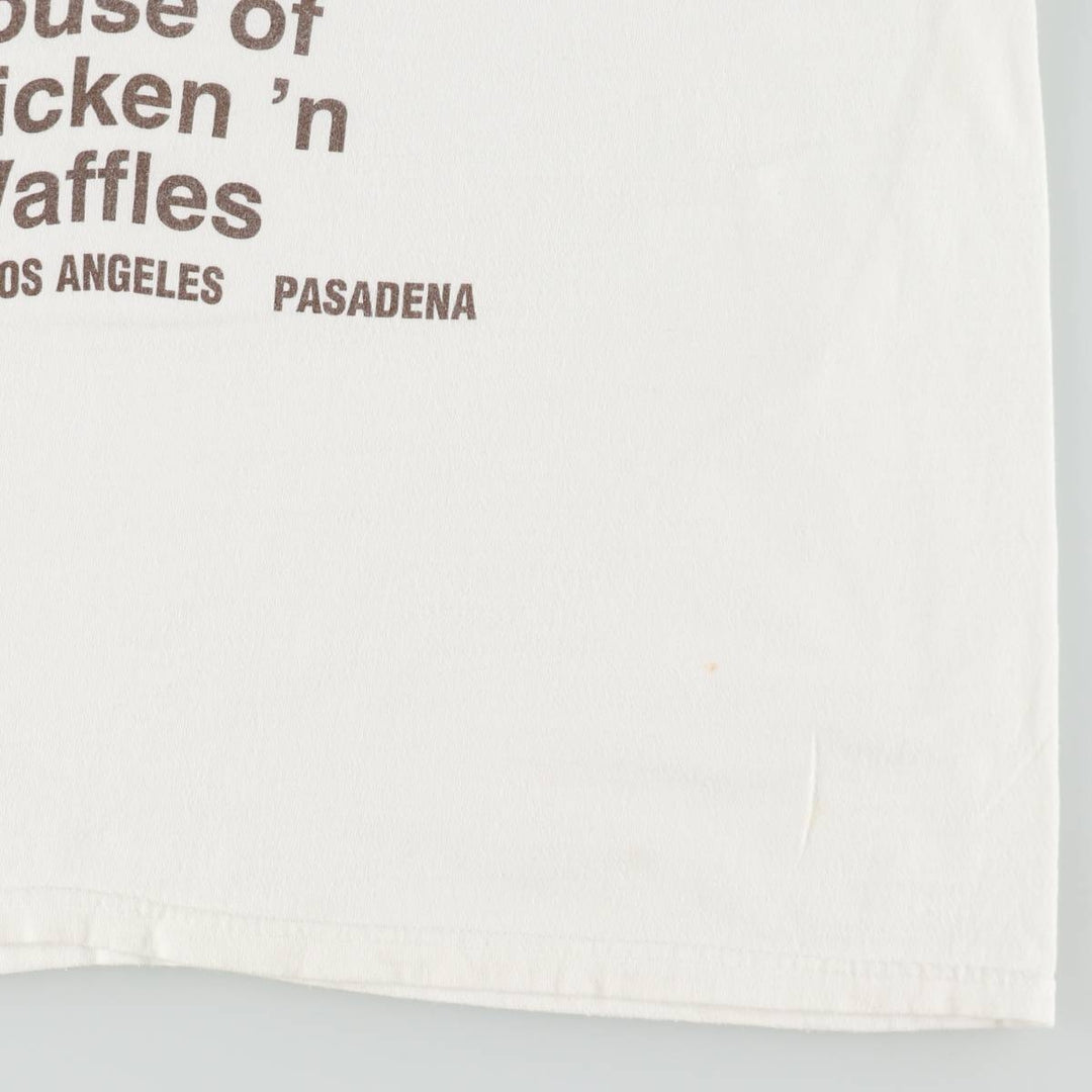 Hanes BEEFY-T Advertising T-Shirt, Made in USA, Men's Size XL (approx.) cotton white type Vintage Second Hand