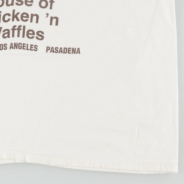 Hanes BEEFY-T Advertising T-Shirt, Made in USA, Men's Size XL (approx.) cotton white type Vintage Second Hand