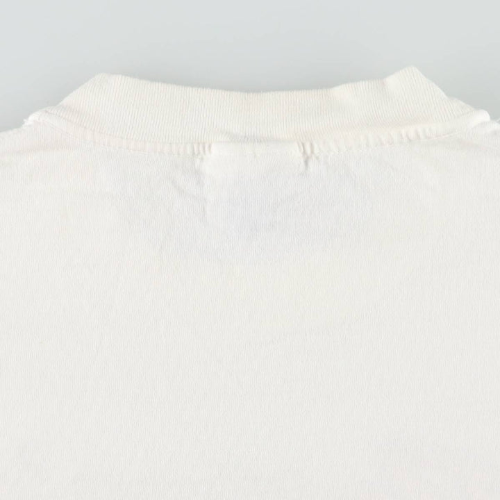 Hanes BEEFY-T Advertising T-Shirt, Made in USA, Men's Size XL (approx.) cotton white type Vintage Second Hand