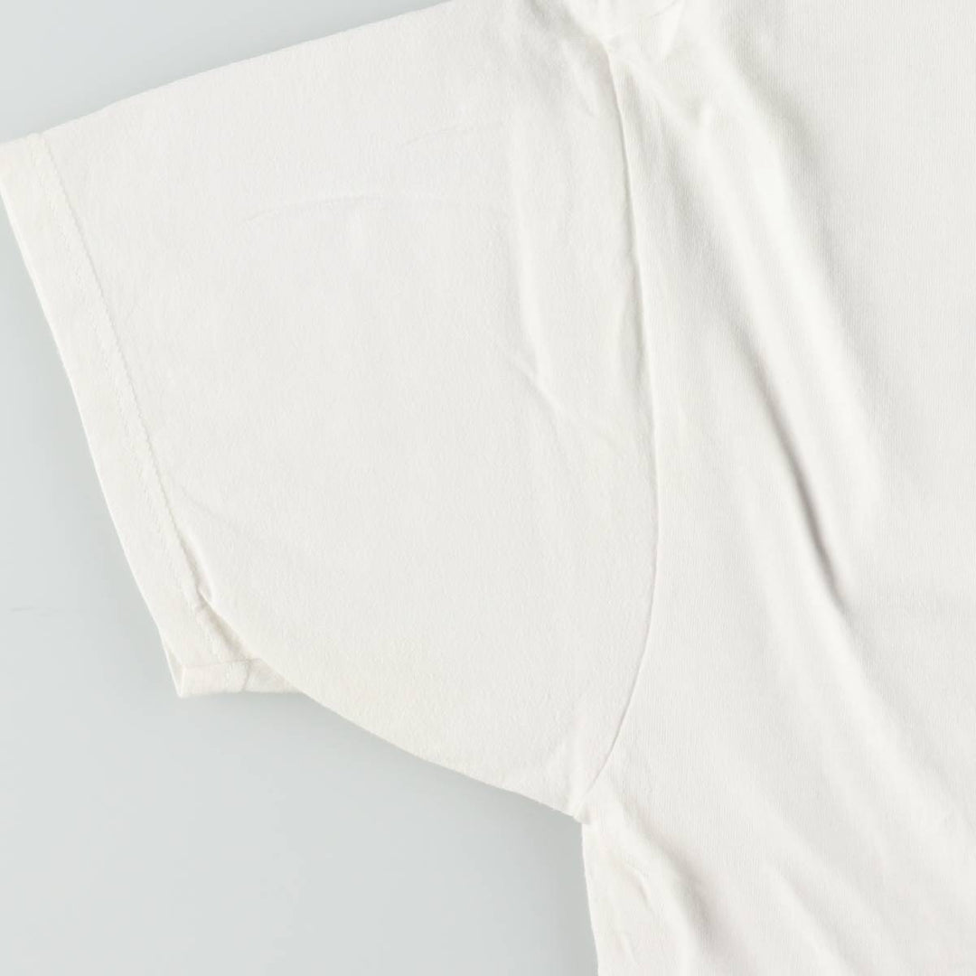 Hanes BEEFY-T Advertising T-Shirt, Made in USA, Men's Size XL (approx.) cotton white type Vintage Second Hand