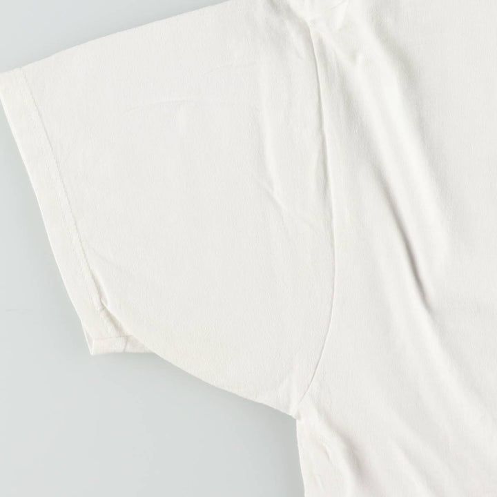 Hanes BEEFY-T Advertising T-Shirt, Made in USA, Men's Size XL (approx.) cotton white type Vintage Second Hand