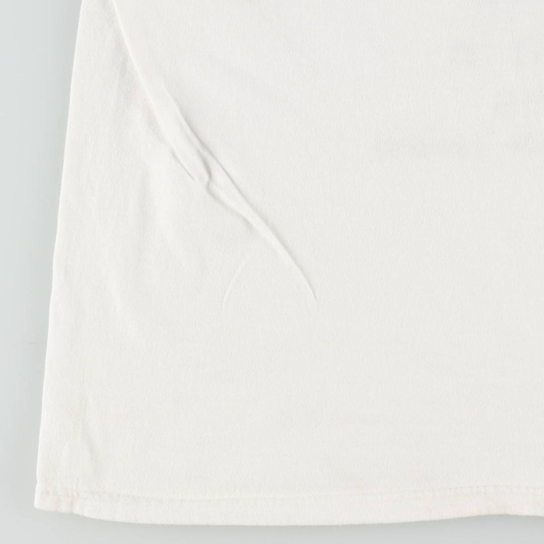 Hanes BEEFY-T Advertising T-Shirt, Made in USA, Men's Size XL (approx.) cotton white type Vintage Second Hand