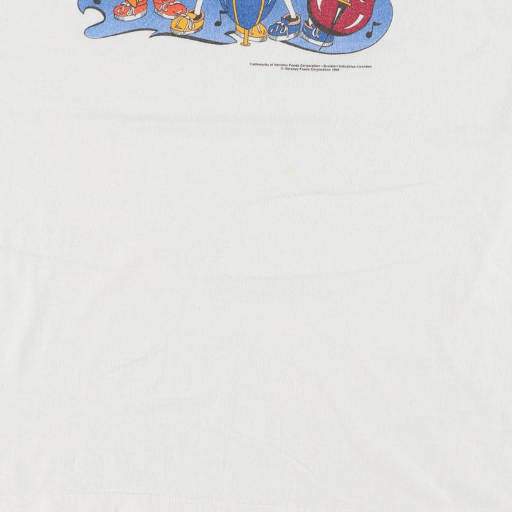 HERSHEY'S Advertising T-Shirt, Made in USA, Men's XL equivalent, Vintage. polyester white type Vintage Second Hand