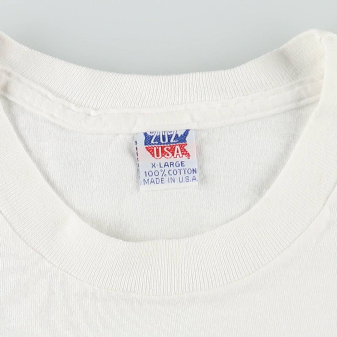 ~90'S 202 USA Advertising T-Shirt, Made in USA, Men's XL equivalent, Vintage cotton white type Vintage Second Hand