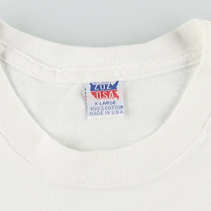 ~90'S 202 USA Advertising T-Shirt, Made in USA, Men's XL equivalent, Vintage cotton white type Vintage Second Hand