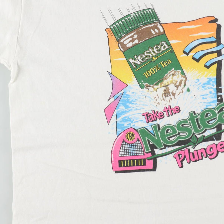 ~90'S 202 USA Advertising T-Shirt, Made in USA, Men's XL equivalent, Vintage cotton white type Vintage Second Hand