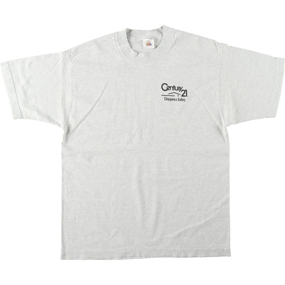 90'S Fruit of the Loom LOFTEEZ Advertising T-Shirt, Made in USA, Men's Size L (approx.), Vintage cotton gray type Vintage Second Hand