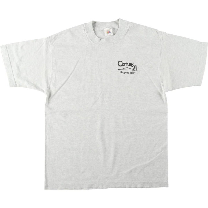 90'S Fruit of the Loom LOFTEEZ Advertising T-Shirt, Made in USA, Men's Size L (approx.), Vintage cotton gray type Vintage Second Hand