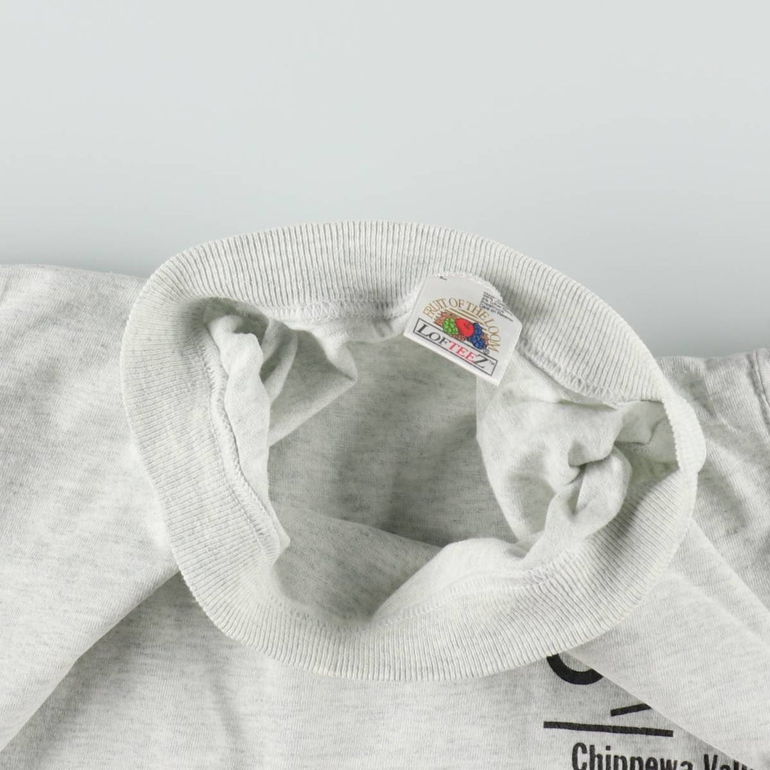 90'S Fruit of the Loom LOFTEEZ Advertising T-Shirt, Made in USA, Men's Size L (approx.), Vintage cotton gray type Vintage Second Hand