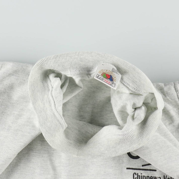 90'S Fruit of the Loom LOFTEEZ Advertising T-Shirt, Made in USA, Men's Size L (approx.), Vintage cotton gray type Vintage Second Hand