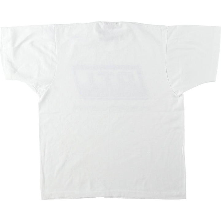 90'S SCREEN STARS Advertising T-shirt Made in USA Men's L Vintage cotton white type Vintage Second Hand
