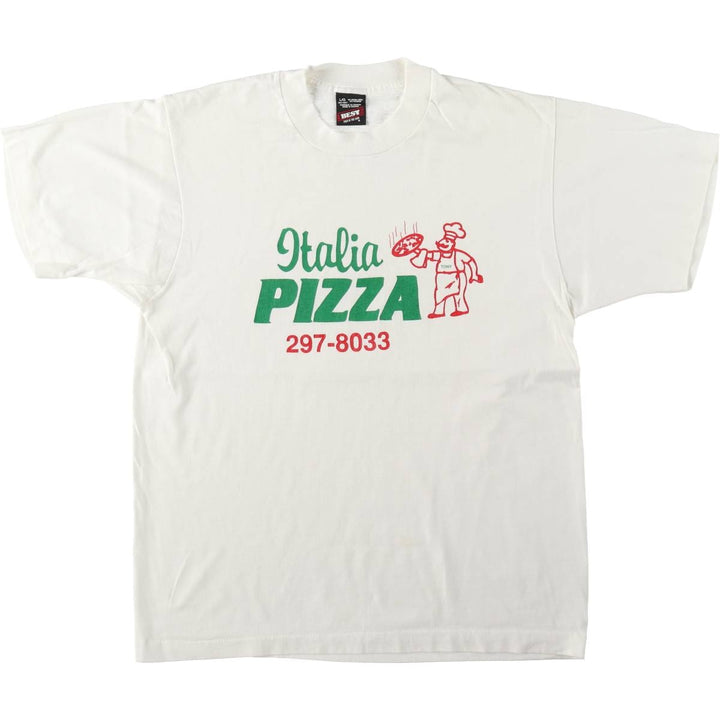 90'S Fruit of the Loom Best Advertising T-Shirt, Made in Canada, Men's Size L (approx.), Vintage cotton white type Vintage Second Hand