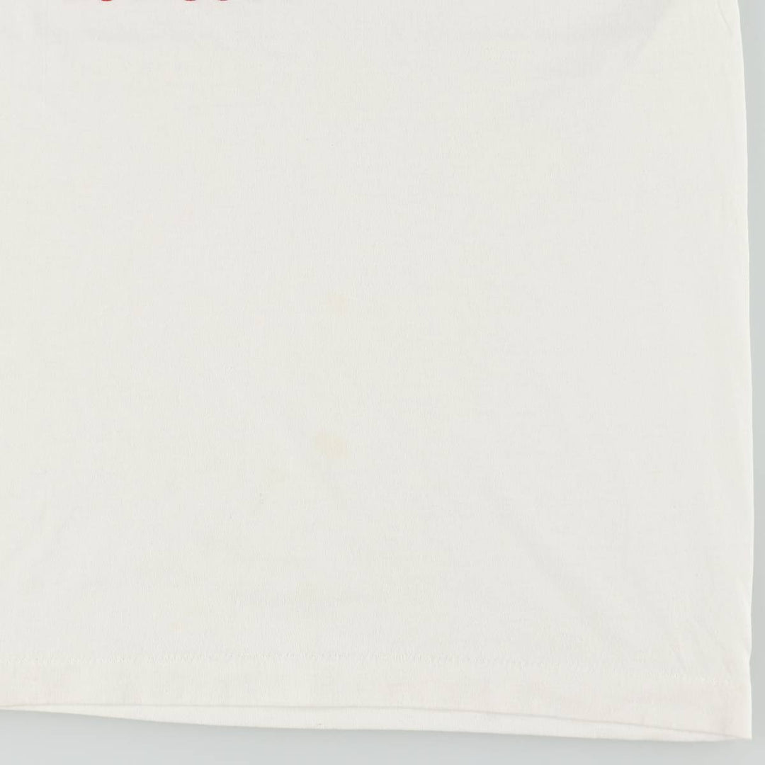 90'S Fruit of the Loom Best Advertising T-Shirt, Made in Canada, Men's Size L (approx.), Vintage cotton white type Vintage Second Hand