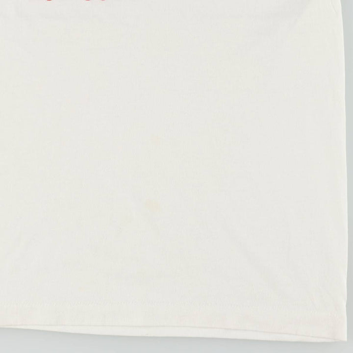 90'S Fruit of the Loom Best Advertising T-Shirt, Made in Canada, Men's Size L (approx.), Vintage cotton white type Vintage Second Hand