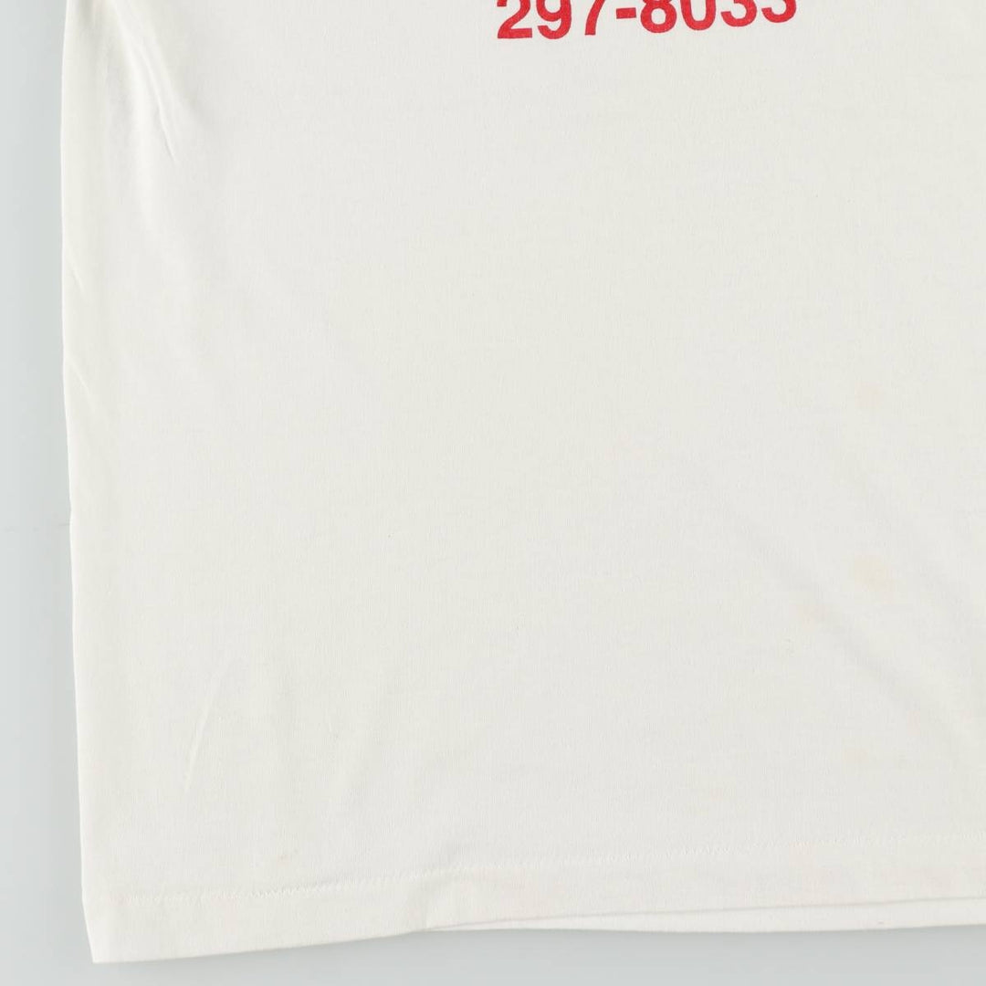 90'S Fruit of the Loom Best Advertising T-Shirt, Made in Canada, Men's Size L (approx.), Vintage cotton white type Vintage Second Hand