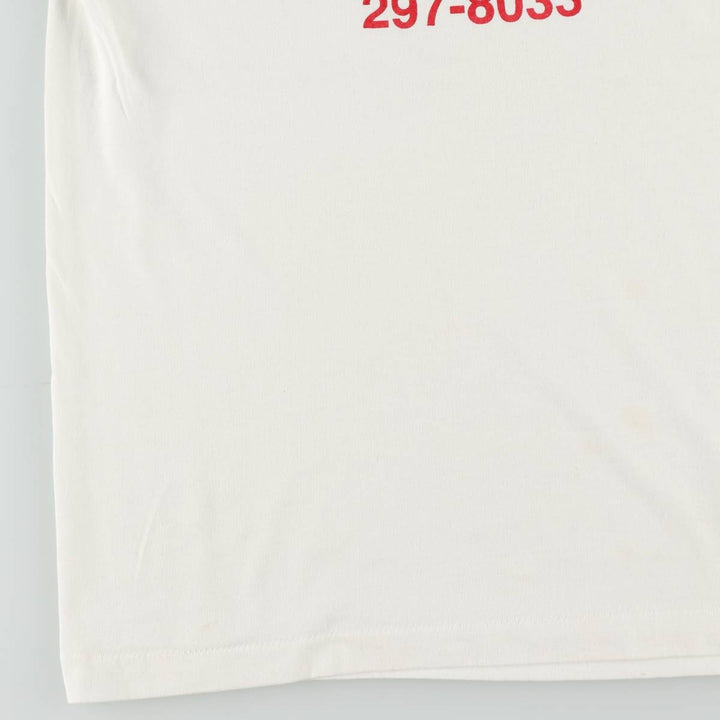 90'S Fruit of the Loom Best Advertising T-Shirt, Made in Canada, Men's Size L (approx.), Vintage cotton white type Vintage Second Hand