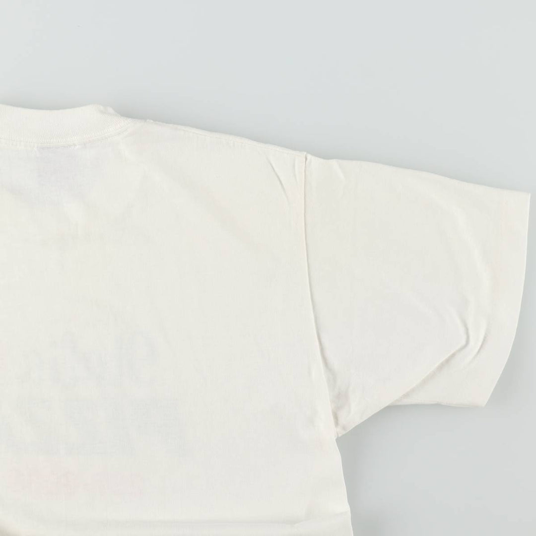90'S Fruit of the Loom Best Advertising T-Shirt, Made in Canada, Men's Size L (approx.), Vintage cotton white type Vintage Second Hand