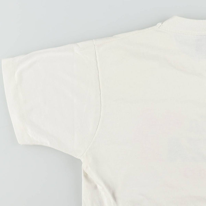 90'S Fruit of the Loom Best Advertising T-Shirt, Made in Canada, Men's Size L (approx.), Vintage cotton white type Vintage Second Hand
