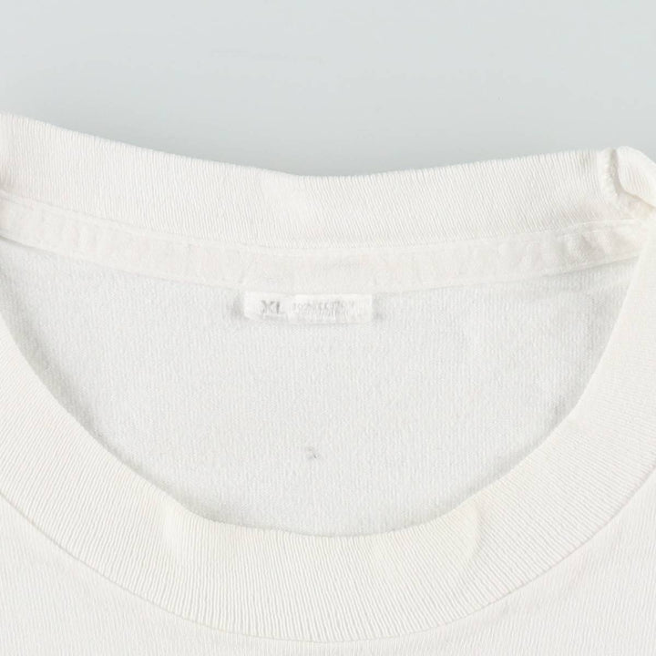 90'S Print Advertising T-Shirt, Men's XL (approx.), Vintage cotton white type Vintage Second Hand