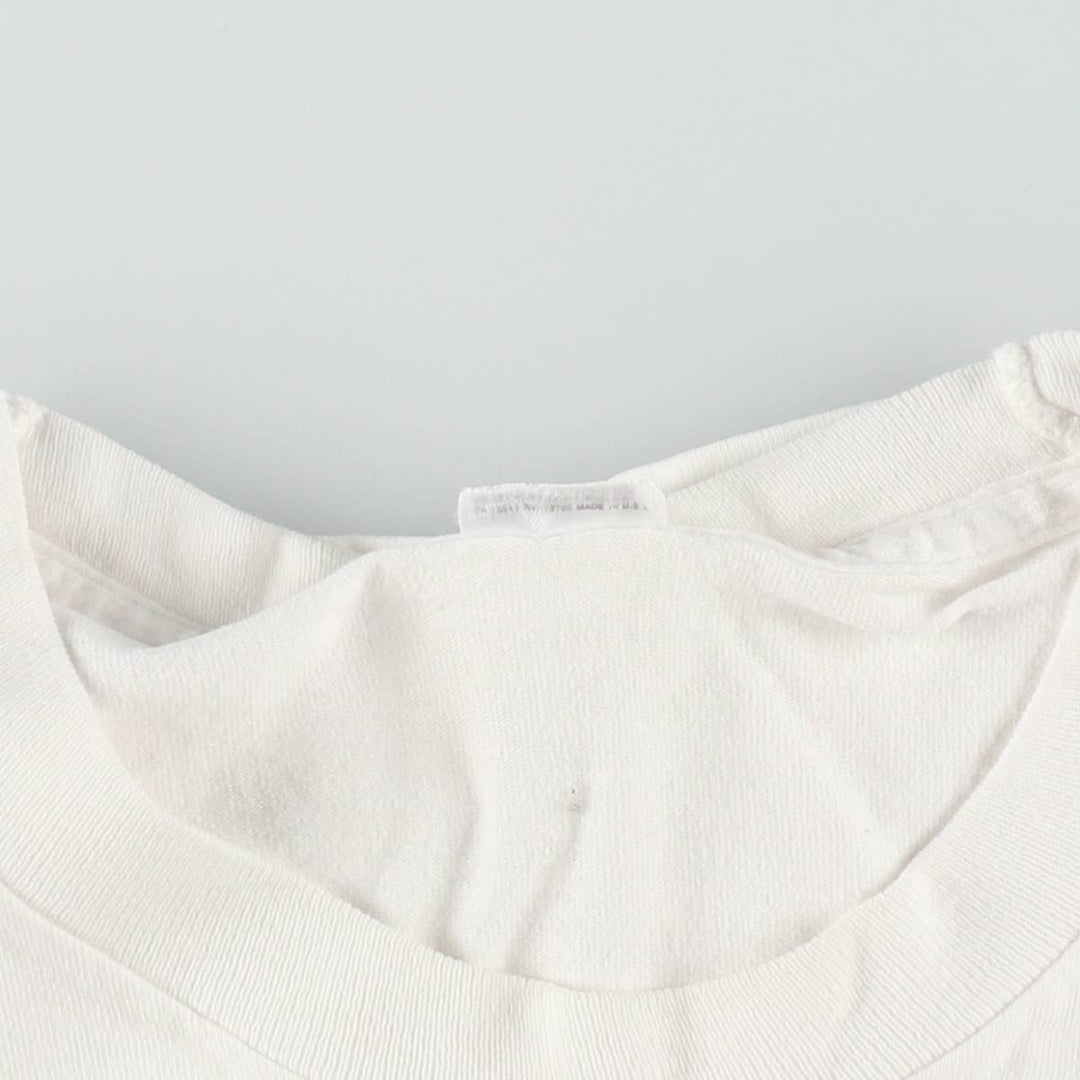 90'S Print Advertising T-Shirt, Men's XL (approx.), Vintage cotton white type Vintage Second Hand