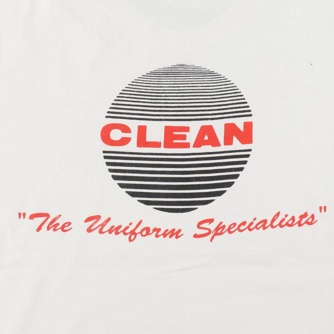 90'S Print Advertising T-Shirt, Men's XL (approx.), Vintage cotton white type Vintage Second Hand