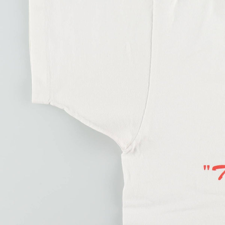 90'S Print Advertising T-Shirt, Men's XL (approx.), Vintage cotton white type Vintage Second Hand