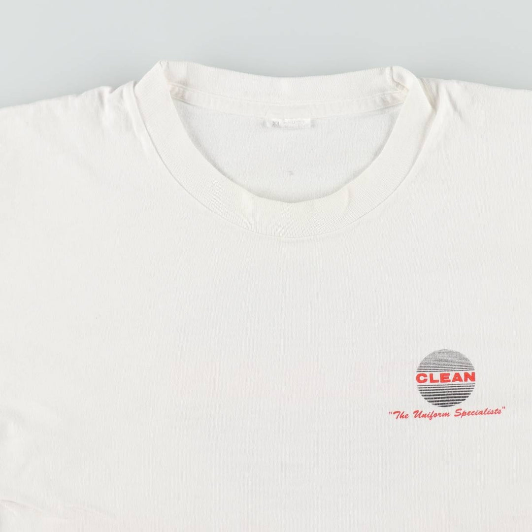 90'S Print Advertising T-Shirt, Men's XL (approx.), Vintage cotton white type Vintage Second Hand