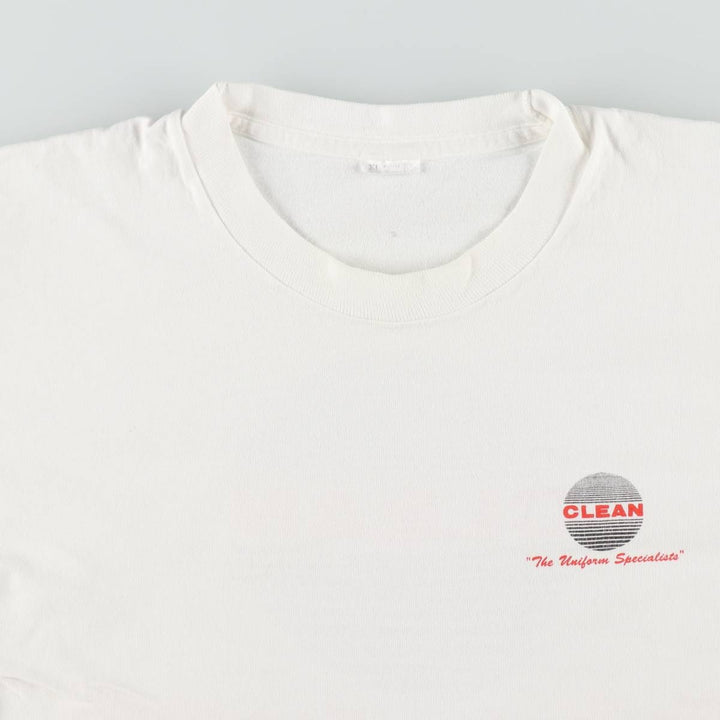 90'S Print Advertising T-Shirt, Men's XL (approx.), Vintage cotton white type Vintage Second Hand