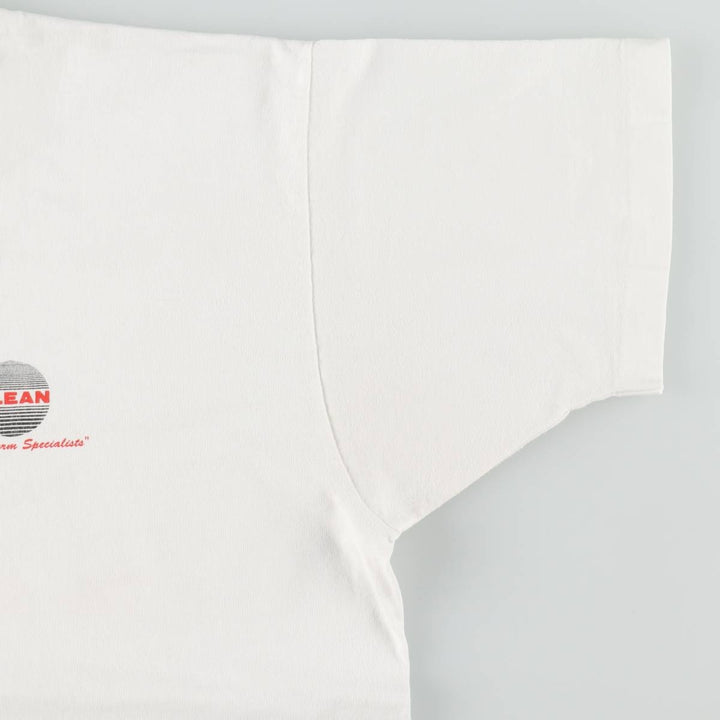 90'S Print Advertising T-Shirt, Men's XL (approx.), Vintage cotton white type Vintage Second Hand