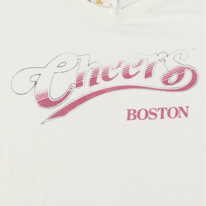 90'S Tennessee River Cheers Boston Advertising T-Shirt, Made in USA, Men's XL equivalent, Vintage cotton white type Vintage Second Hand