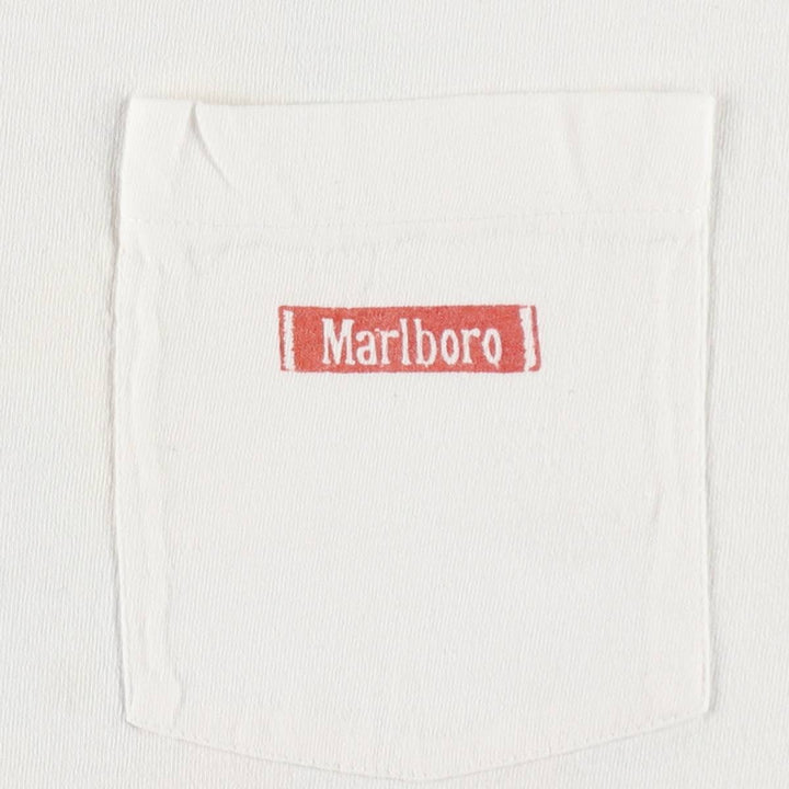 90'S Fruit of the Loom Marlboro Advertising T-Shirt, Made in USA, Men's XL equivalent, Vintage cotton white type Vintage Second Hand