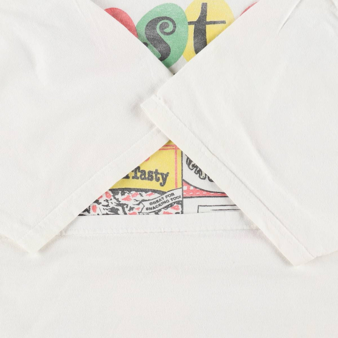 90'S Jerzees Advertising T-Shirt, Men's Size L (approx.), Vintage cotton white type Vintage Second Hand