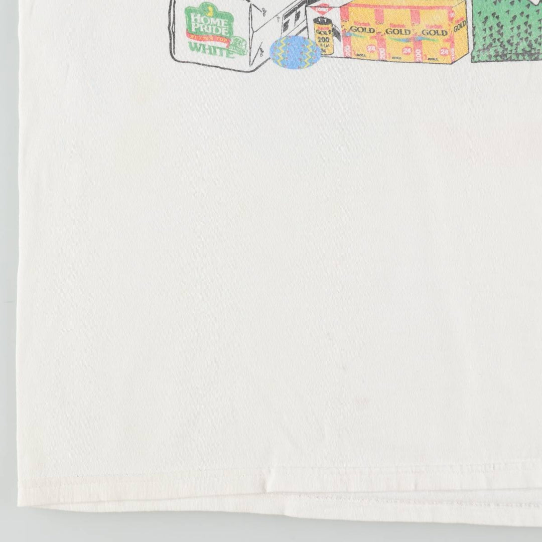 90'S Jerzees Advertising T-Shirt, Men's Size L (approx.), Vintage cotton white type Vintage Second Hand