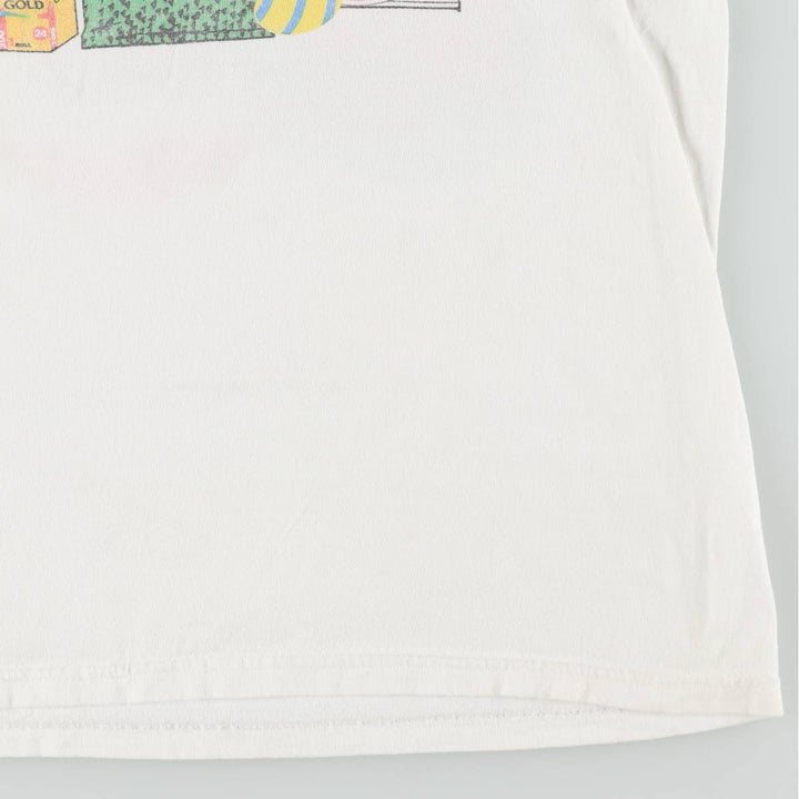 90'S Jerzees Advertising T-Shirt, Men's Size L (approx.), Vintage cotton white type Vintage Second Hand
