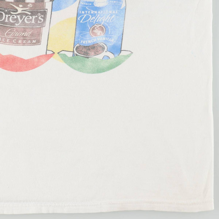 90'S Jerzees Advertising T-Shirt, Men's Size L (approx.), Vintage cotton white type Vintage Second Hand