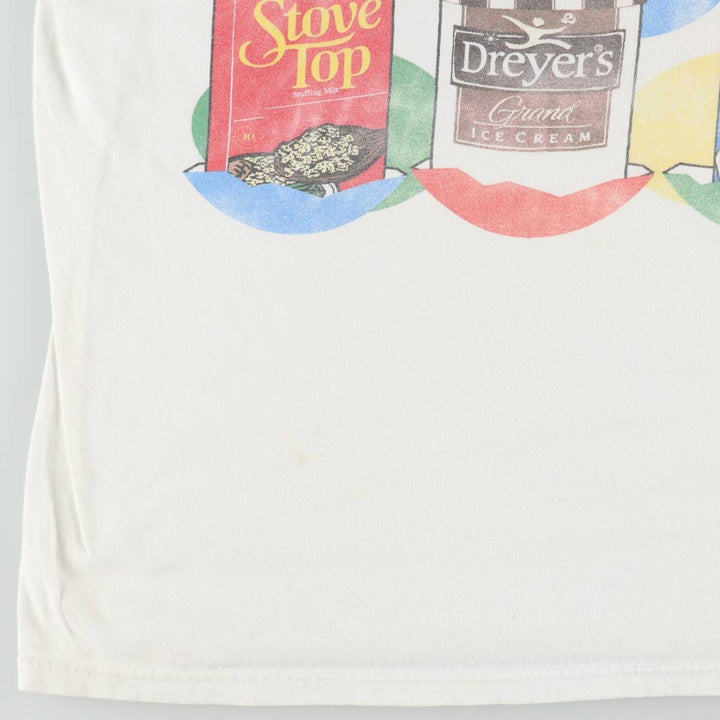 90'S Jerzees Advertising T-Shirt, Men's Size L (approx.), Vintage cotton white type Vintage Second Hand
